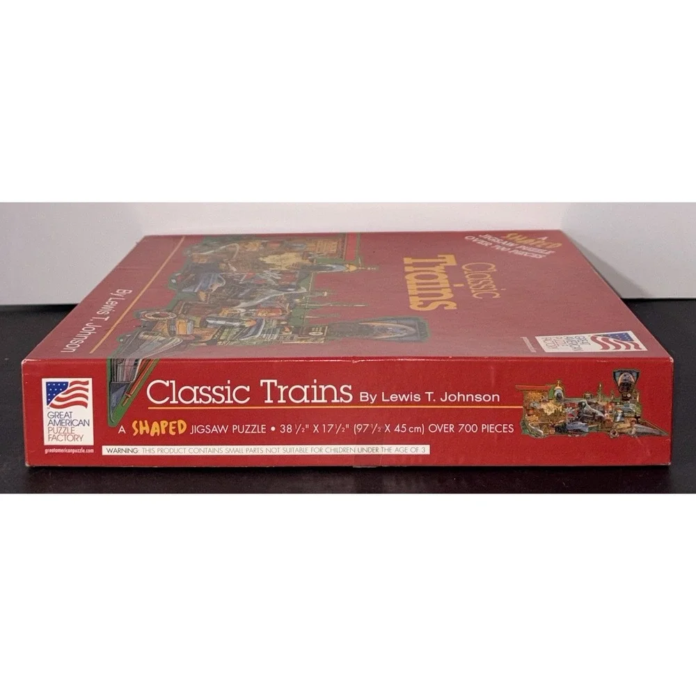 Classic Trains Lewis T Johnson 700 pc Train Shaped 38.5 X 17.5